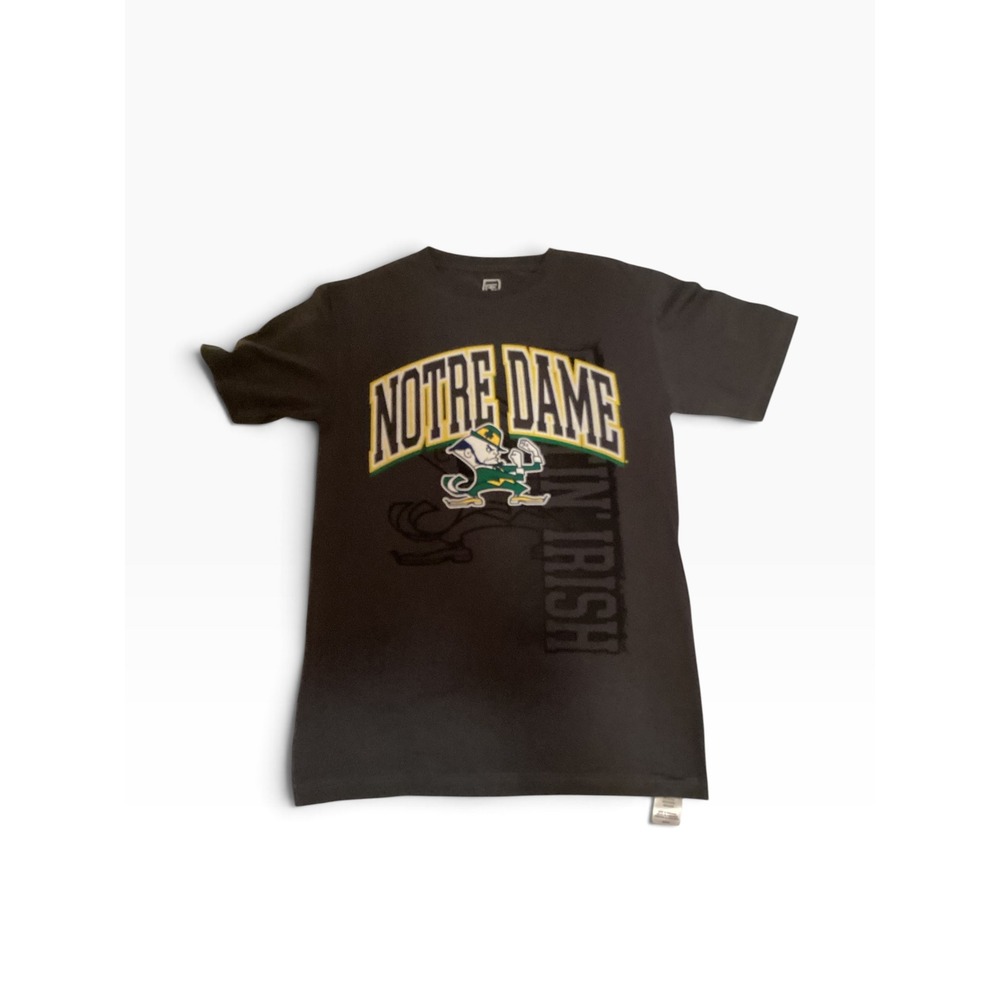 Pro Edge Notre Dame Fighting Irish Graphic T-Shirt Charcoal Gray Mens Medium